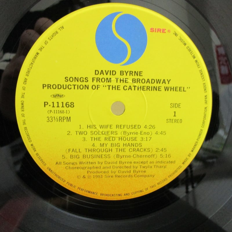 DAVID BYRNE / The Catherine Wheel | TOHTO recor