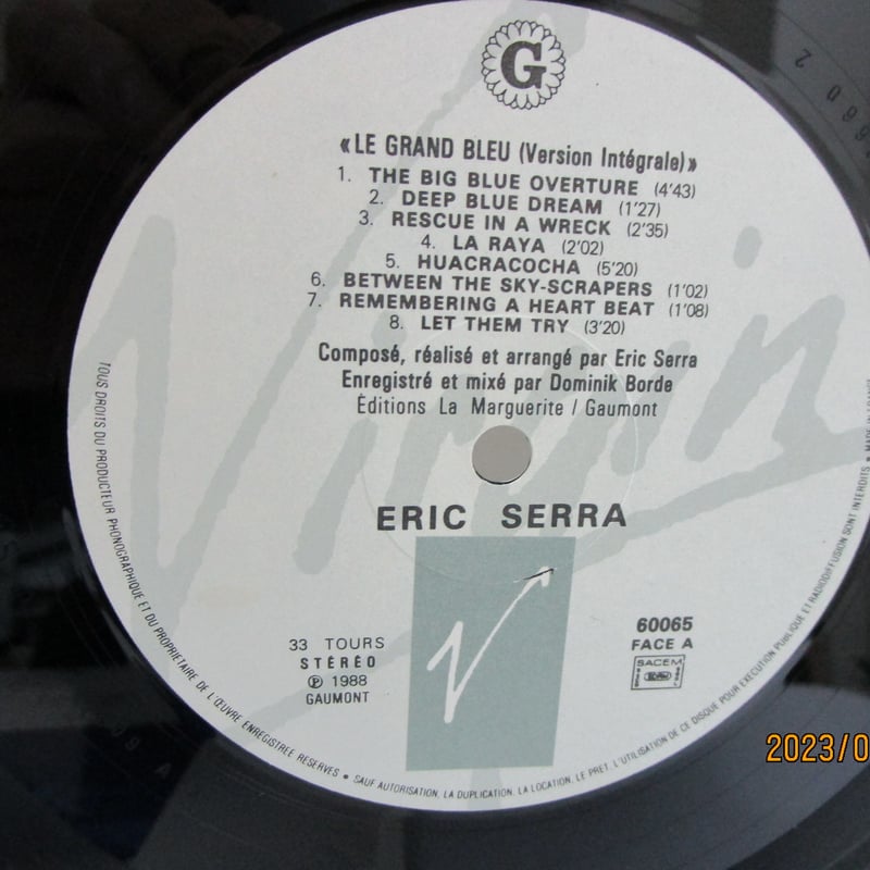 ERIC SERRA / グラン・ブルー Le Grand Bleu O.S.T. Vers