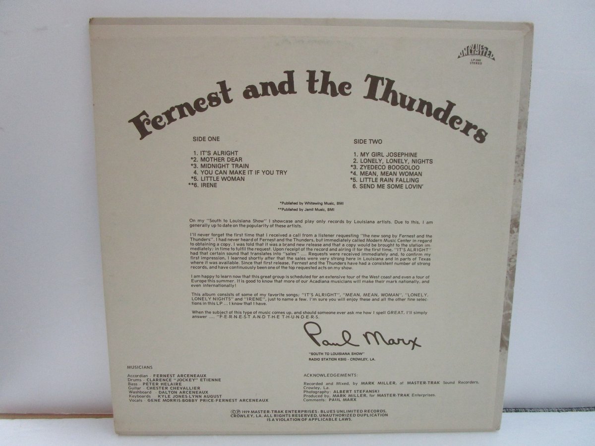 FERNEST & THE THUNDERS / S/T | TOHTO records & 