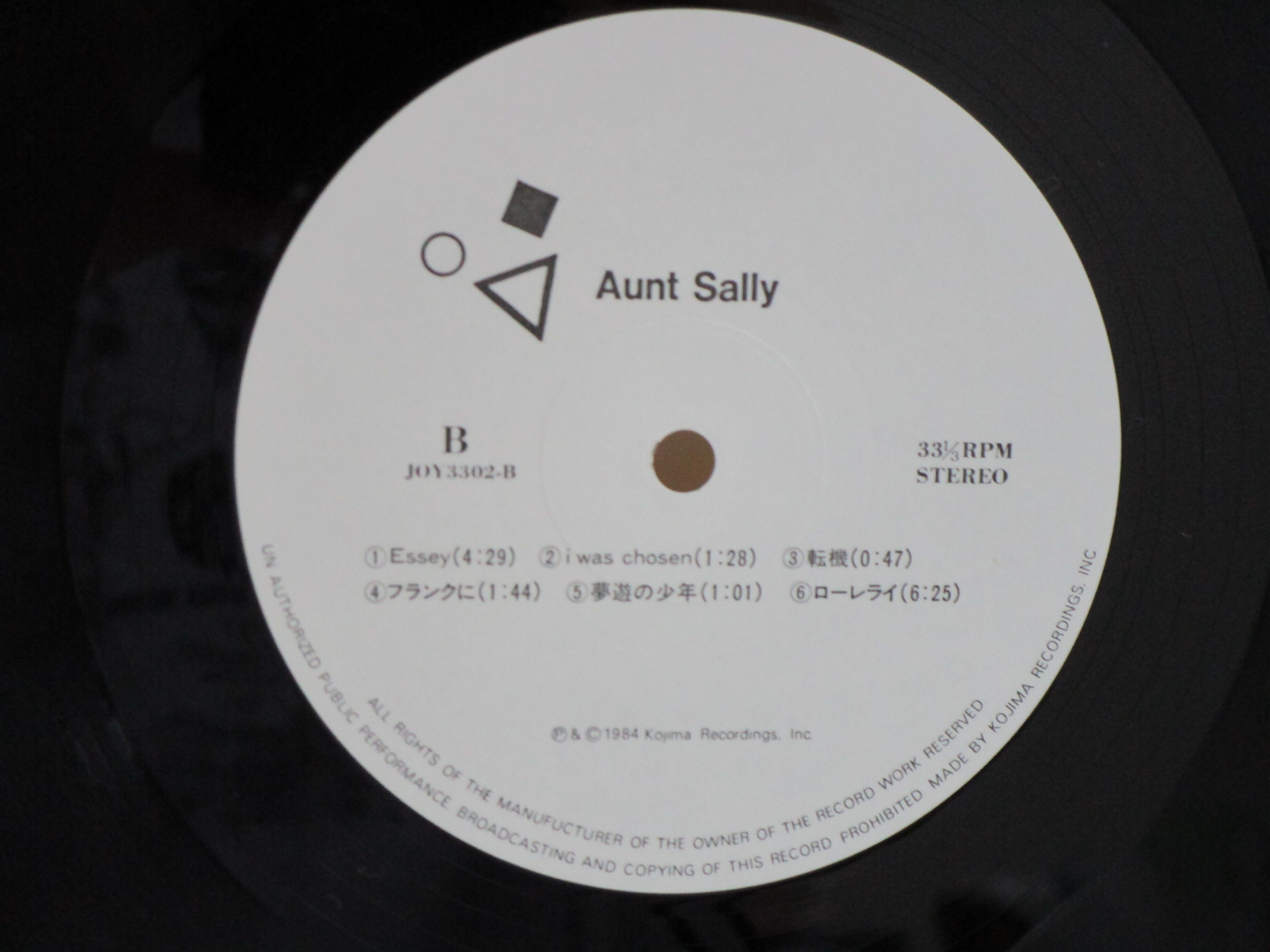 アーント・サリー / Aunt Sally ＜'84リイシュー＞ #L01062 | TOHT