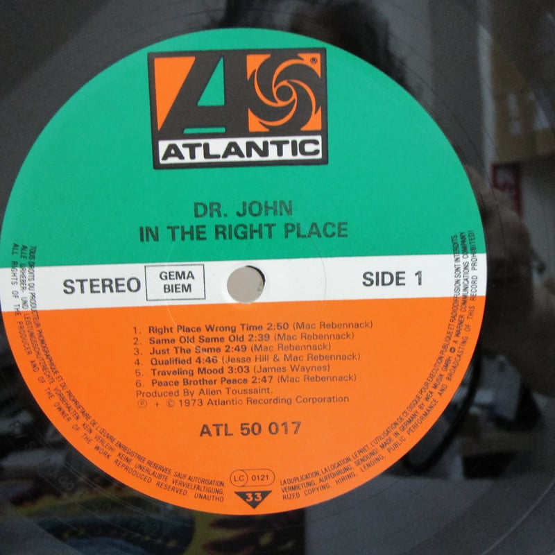 DR. JOHN / In the Right Place | TOHTO records &