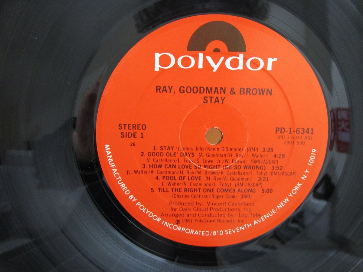 RAY, GOODMAN & BROWN / Stay | TOHTO records & b