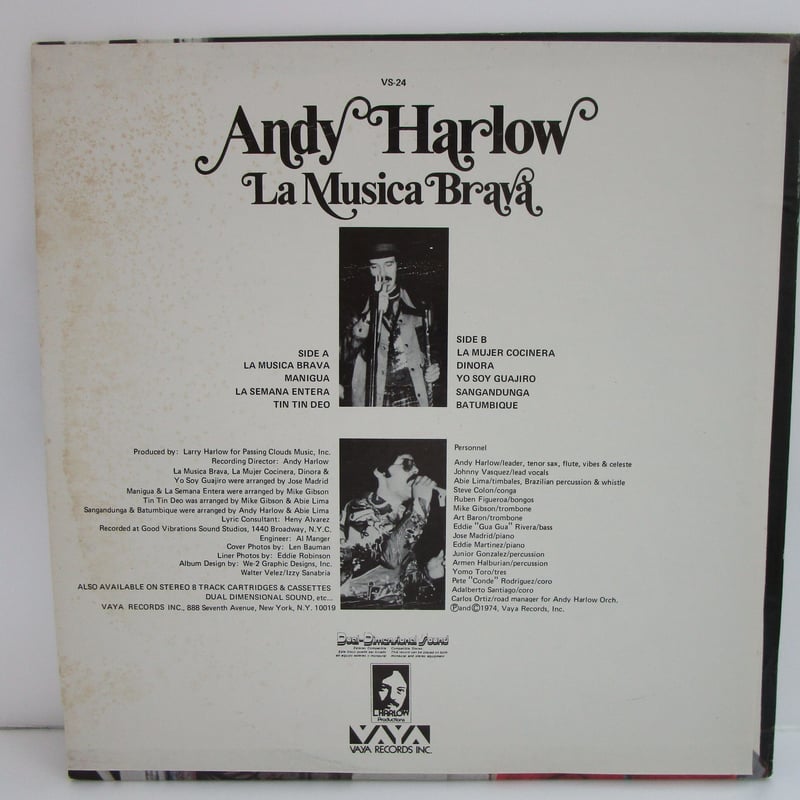 ANDY HARLOW / La Musica Brava | TOHTO records &