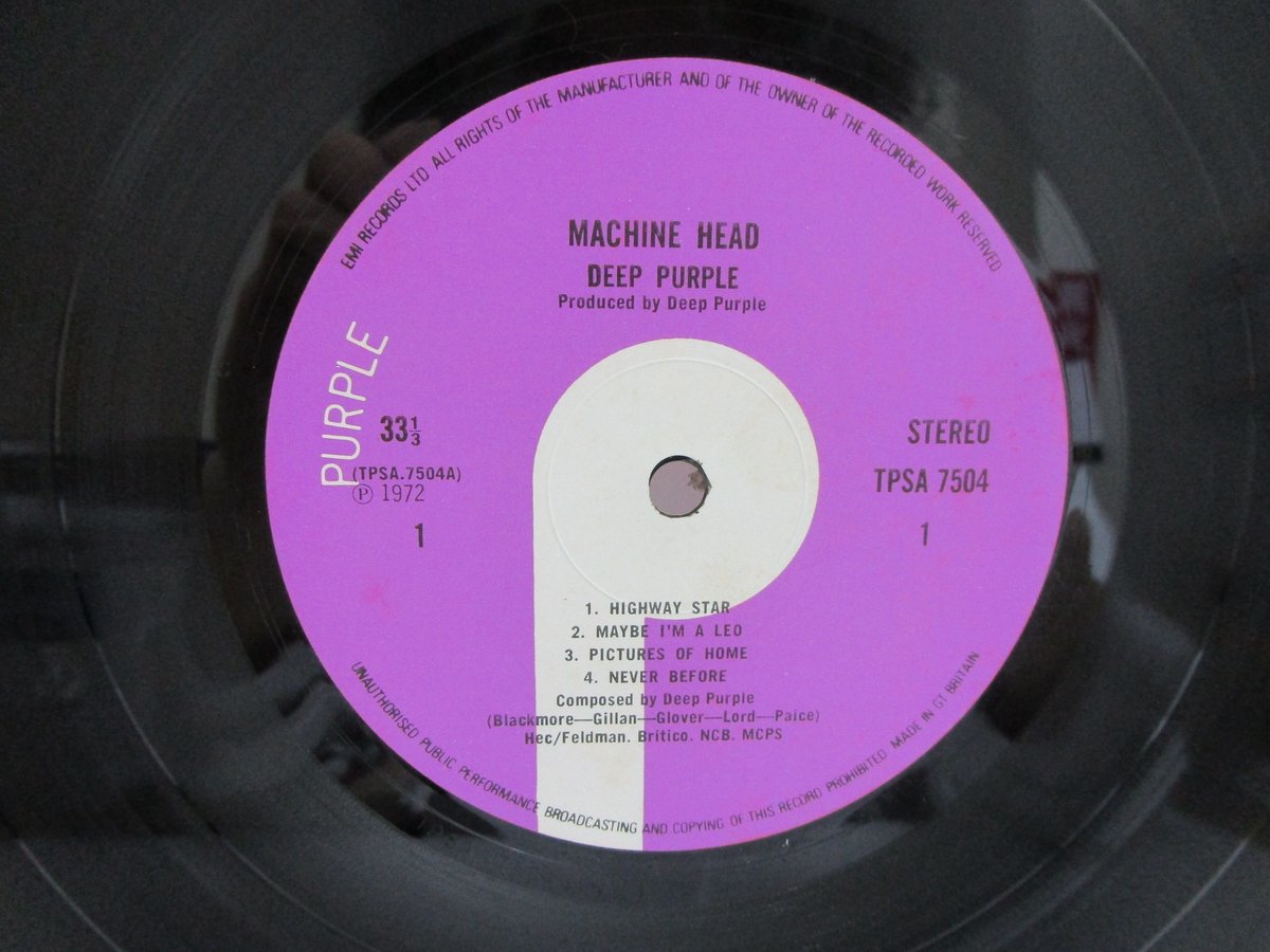 DEEP PURPLE / Machine Head | TOHTO records & bo...