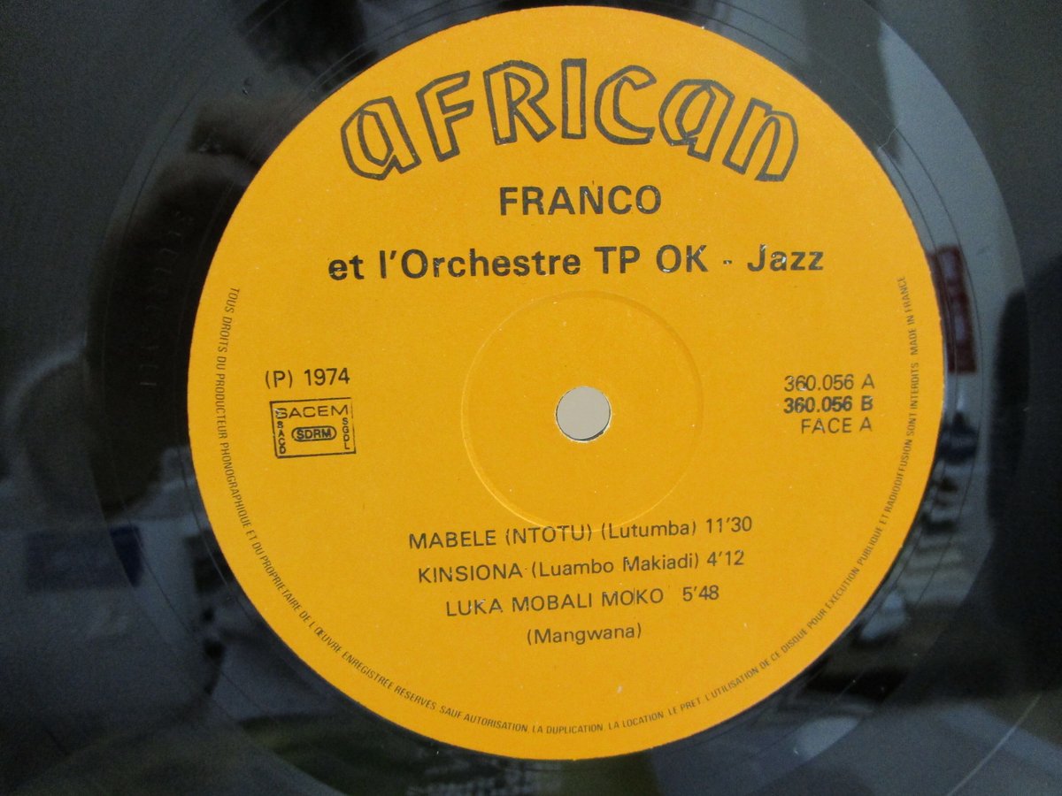 LP Franco &amp;amp; Orchestre T.p. Ok Jazz Franco GXH1059PROMO LONDON Japan Vinyl プロモ /00260 FRANCO & Orchestre TP.OK JAZZ □ Franco & Orchetre TP.OK