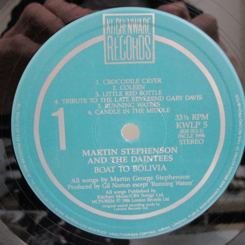 【中古】 Boat to Bolivia MartinStephenson MARTIN STEPHENSON & THE DAINTEES / Boat to Boli