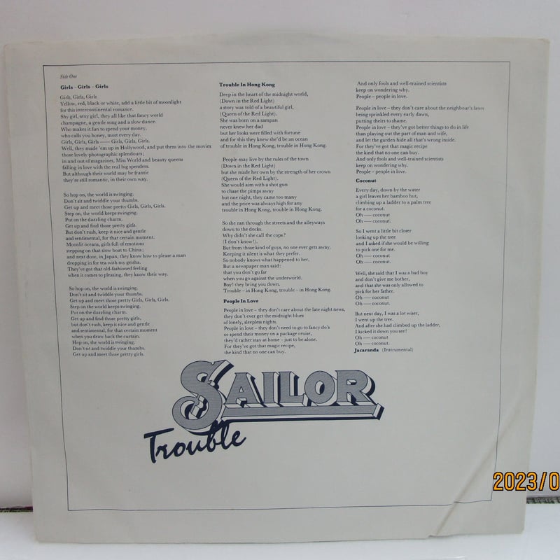 SAILOR / TROUBLE | TOHTO records & books annex