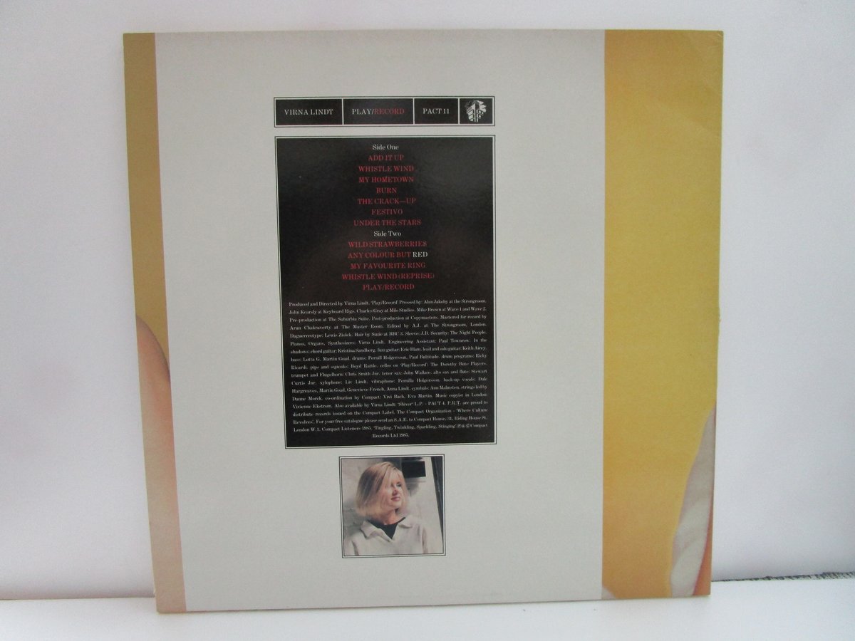 レア貴重レコード Virna Lindt Play/Record VIRNA LINDT / Play/Record | TOHTO records & boo