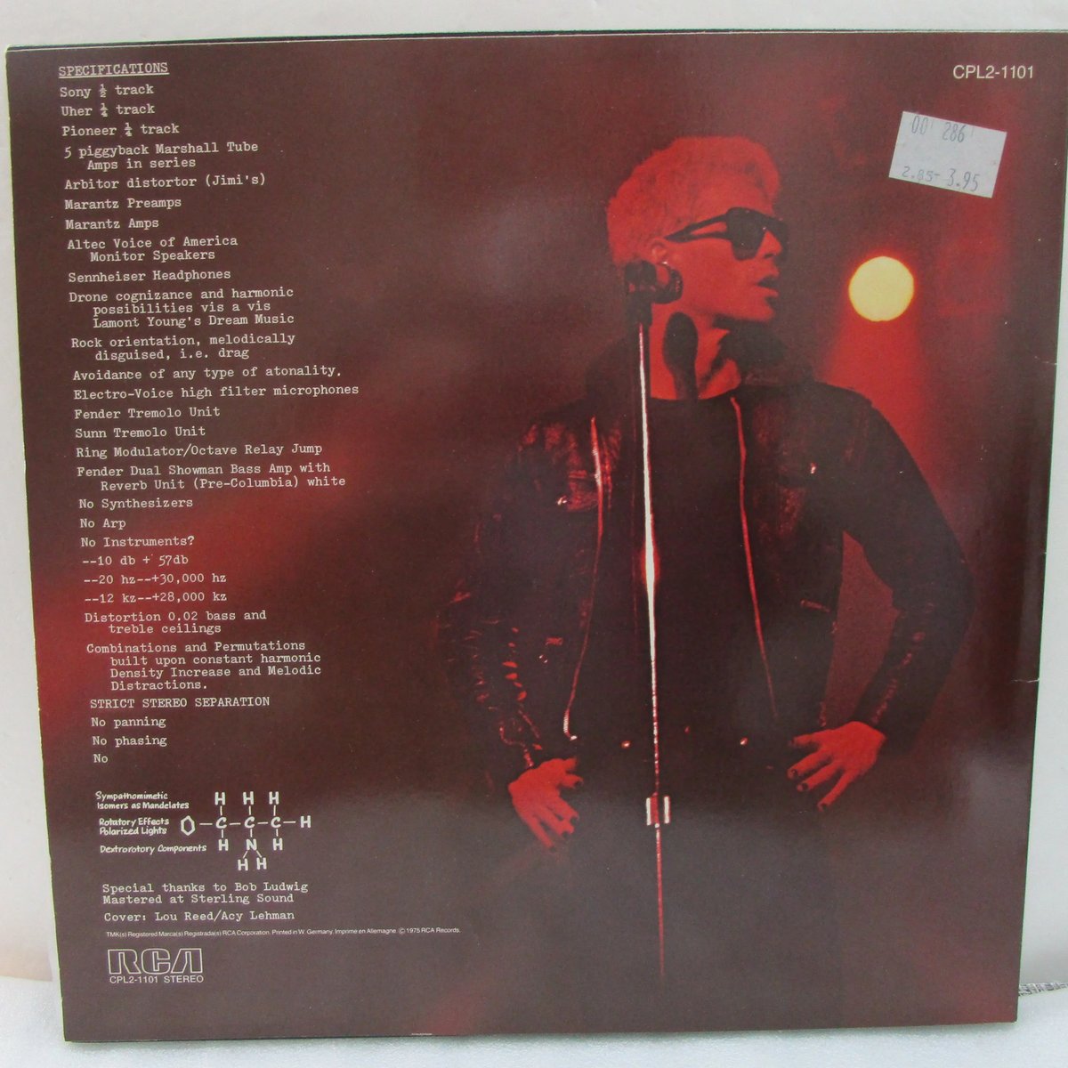 Lou Reed – l Machine Music ドイツ盤 Lou Reed – Metal Machine Music (An Electronic Instrumental