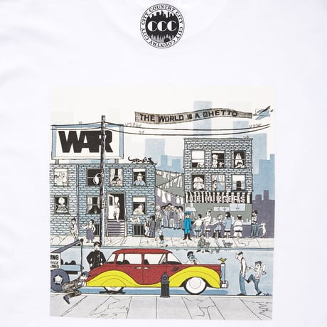 [WAR x CITY COUNTRY CITY x weber] long sleeve T shirt (THE WORLD IS THE GHETTO)