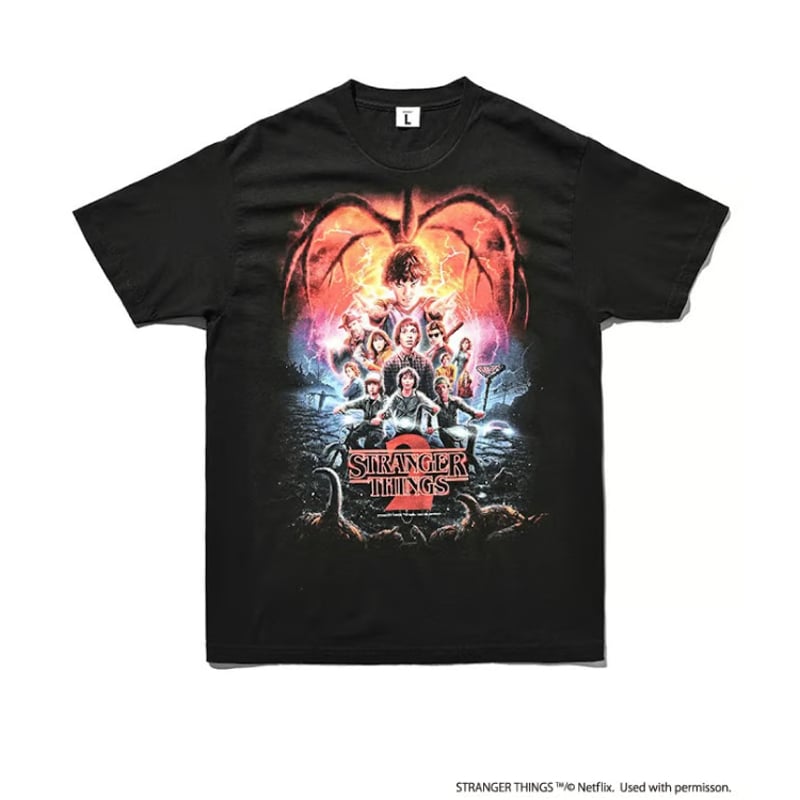 Stranger Things × weber] T shirt with Special