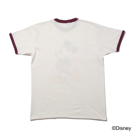 【weber / Disney collection】Mickey Mouse / proof printing tee (ringer)