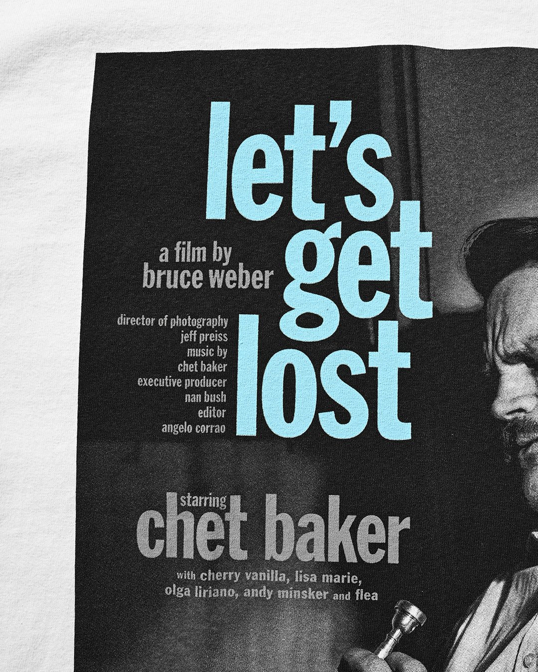 専用　1988年Bruce Weber Let’s Get Lost Let's get Lost × weber] T shirt (Poster art 2)