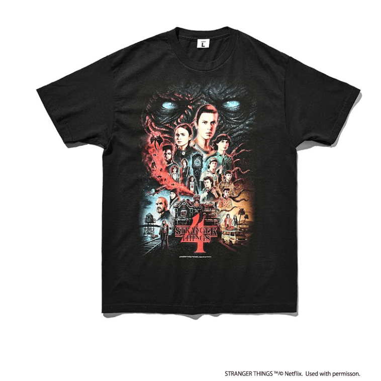 Stranger Things × weber] T shirt with Special