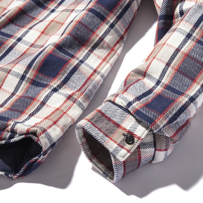 UNUSED × weber] quilted flannel check shirt |