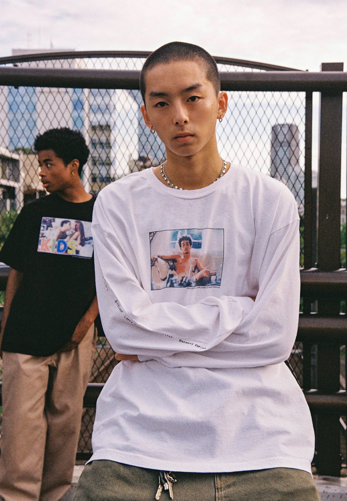 KIDS × weber] Long Sleeve T shirt | weber