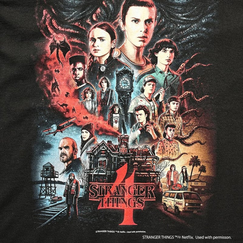 Stranger Things × weber] T shirt with Special