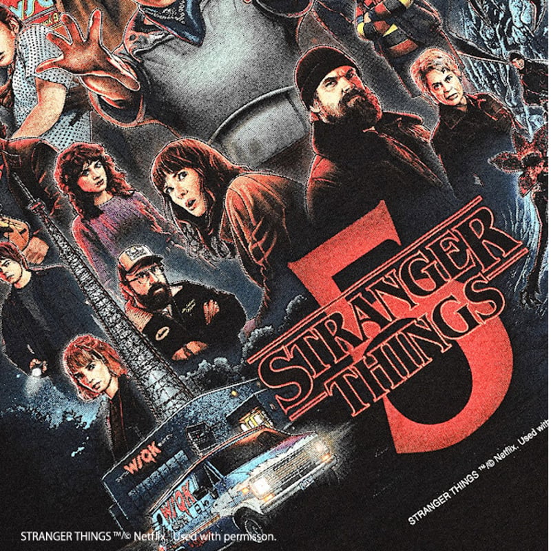 Stranger Things × weber] T shirt with Special