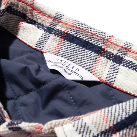 [UNUSED × weber]  quilted flannel check shirt