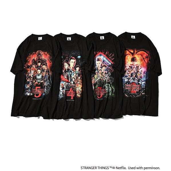 Stranger Things × weber] T shirt with Special