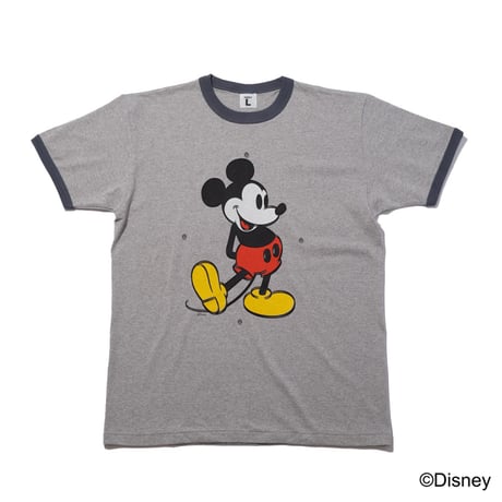 【weber / Disney collection】Mickey Mouse / proof printing tee (ringer)