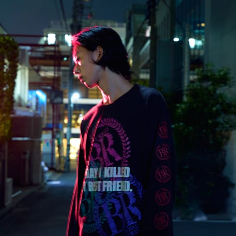 [Battle Royale × weber] long sleeve T shirt (multi)