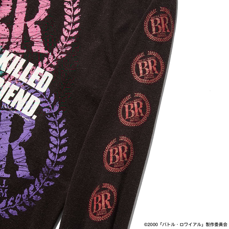 Battle Royale × weber] long sleeve T shirt (mu