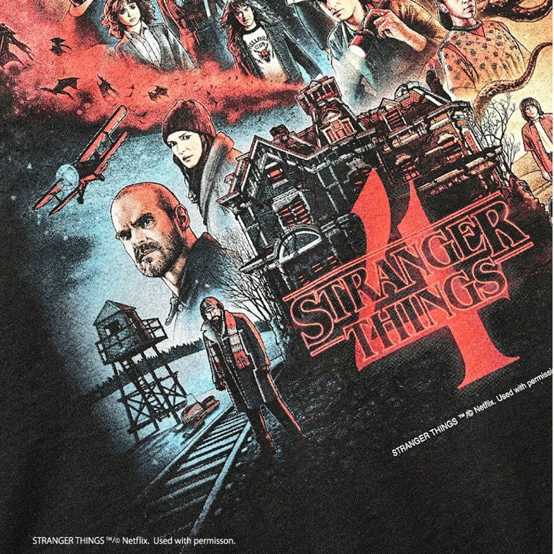 Stranger Things × weber] T shirt with Special