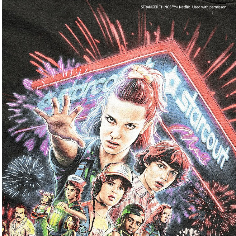 Stranger Things × weber] T shirt with Special