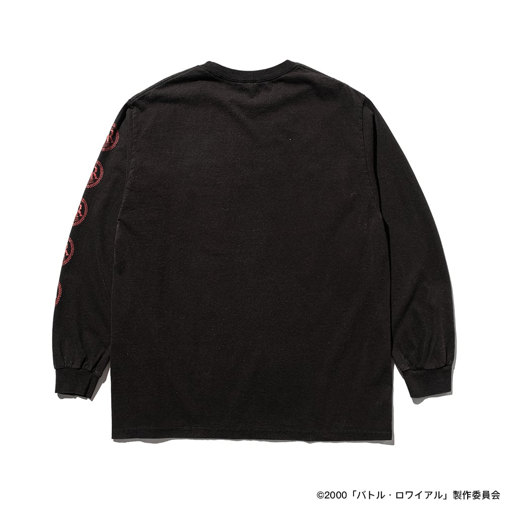 weber × バトルロワイアル ロンT Tシャツ　黒 ブラック L 試着のみ Battle Royale × weber] long sleeve T shirt (mu