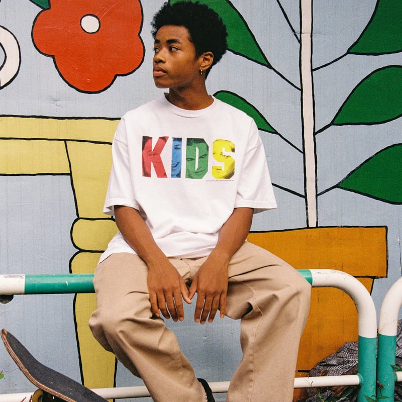 KIDS × weber] Logo T shirt (White) | weber