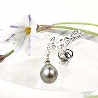 silver 南洋真珠 ピンブローチ⭐️