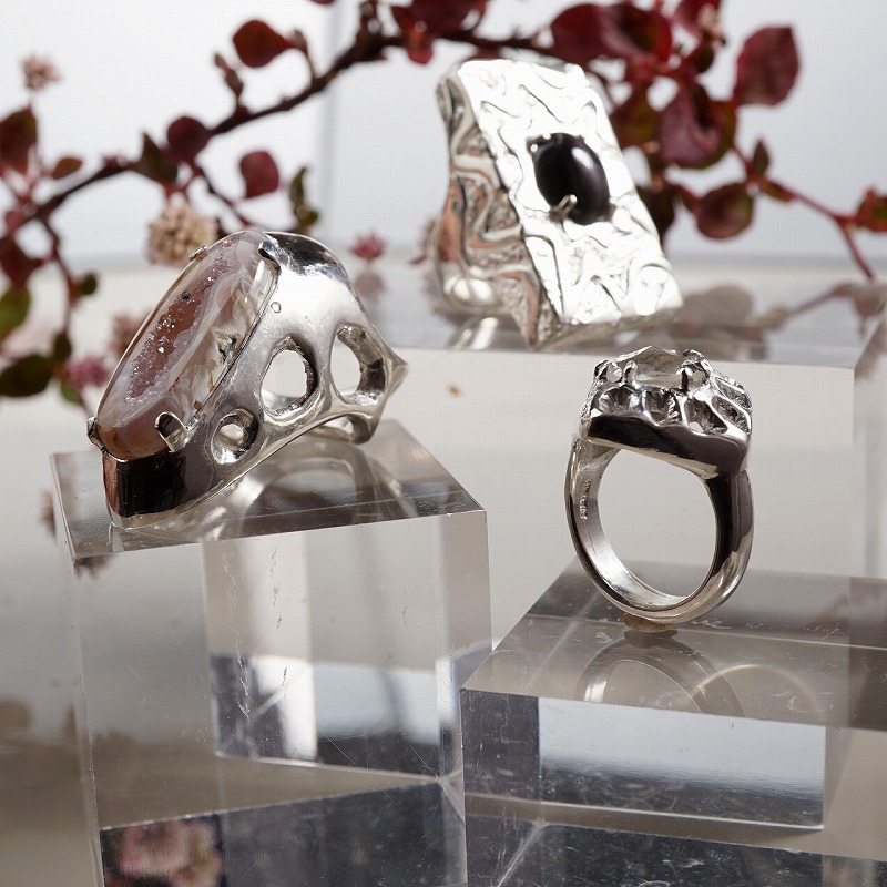 送料無料◆2025新品  silver 結晶メノウ 指輪 | 鋳金工房 アクセサリー