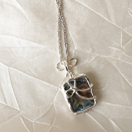 silver メキシコあわび　ペンダントトップ