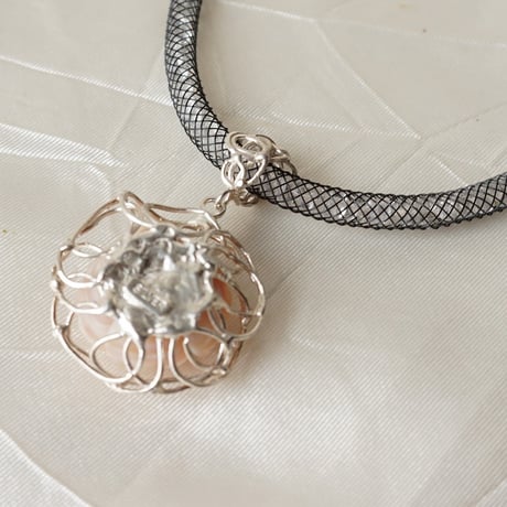 silver ピンク貝　ペンダントトップ