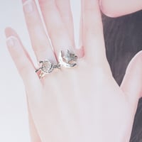 silver デザインリング　月×星☆