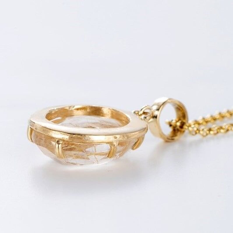 k18 かっこみレモンクオーツ ペンダントトップ☆ | 鋳金工房