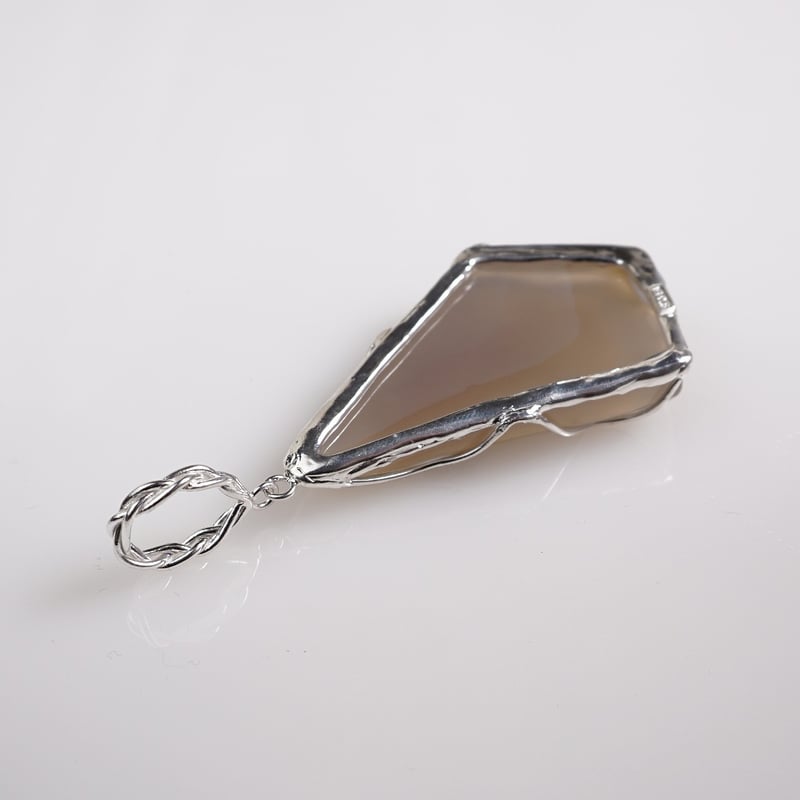 silver 風化メノウ ペンダントトップ | 鋳金工房