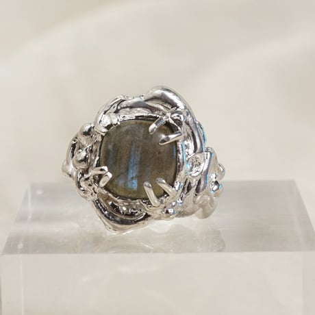silver ラブラドライト 指輪