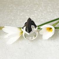 silver 結晶オニキス 指輪⭐️