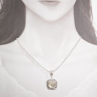 Silver 水晶×白蝶貝 ペンダントトップ