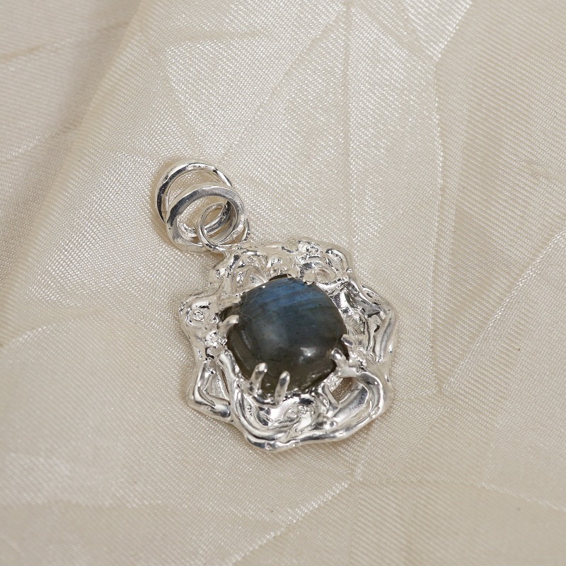 silver ラブラドライト ペンダントトップ | 鋳金工房