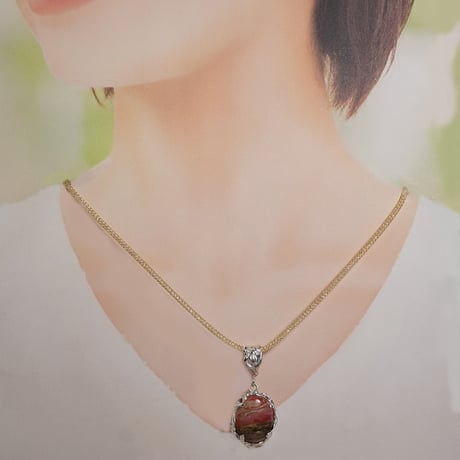 silver   ピンクオパール ペンダントトップ