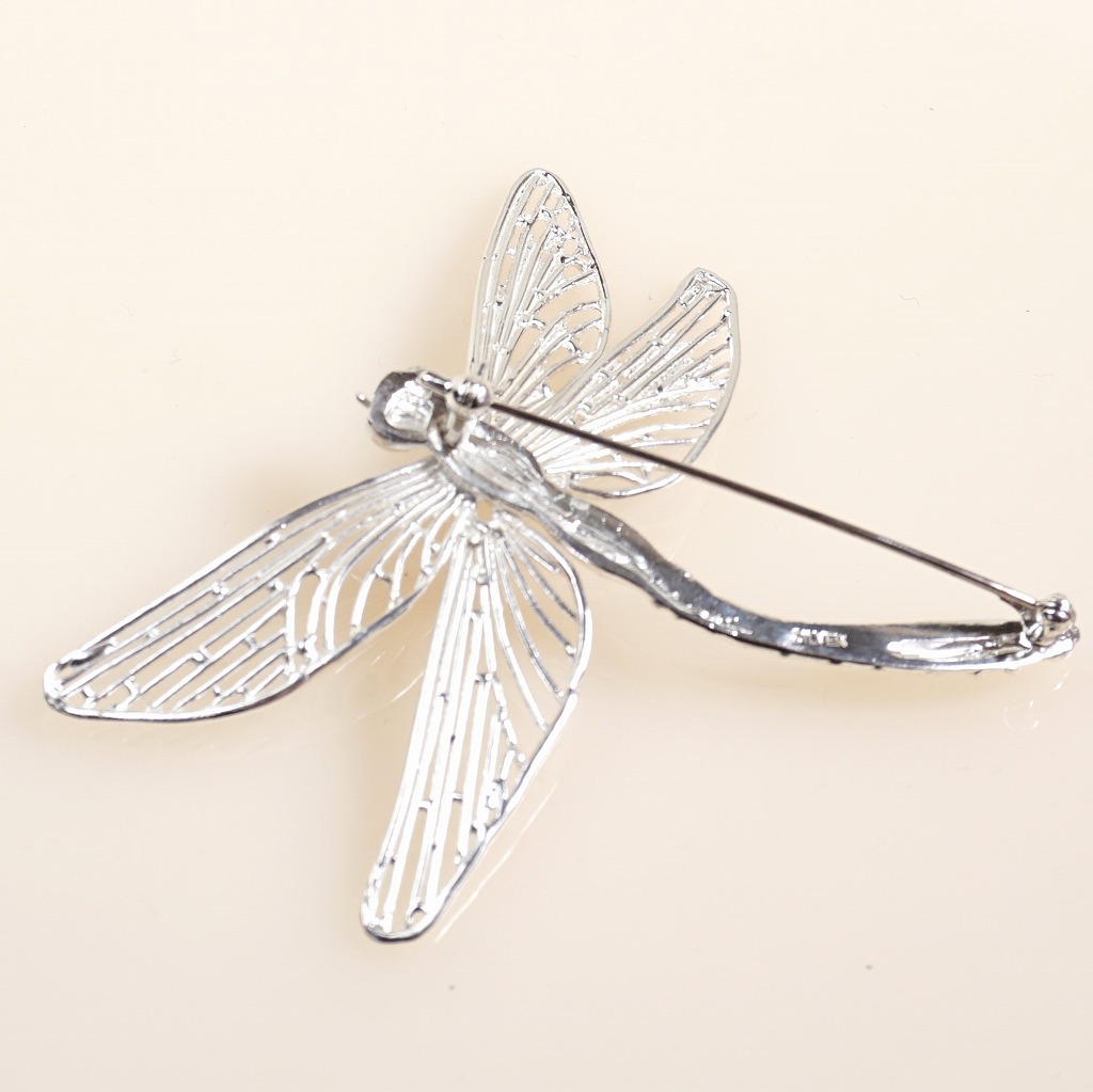 silver トンボのブローチ《大》 | 鋳金工房
