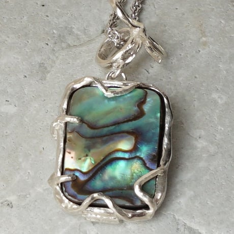 silver メキシコあわび　ペンダントトップ