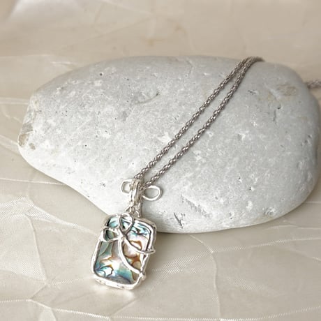 silver メキシコあわび　ペンダントトップ
