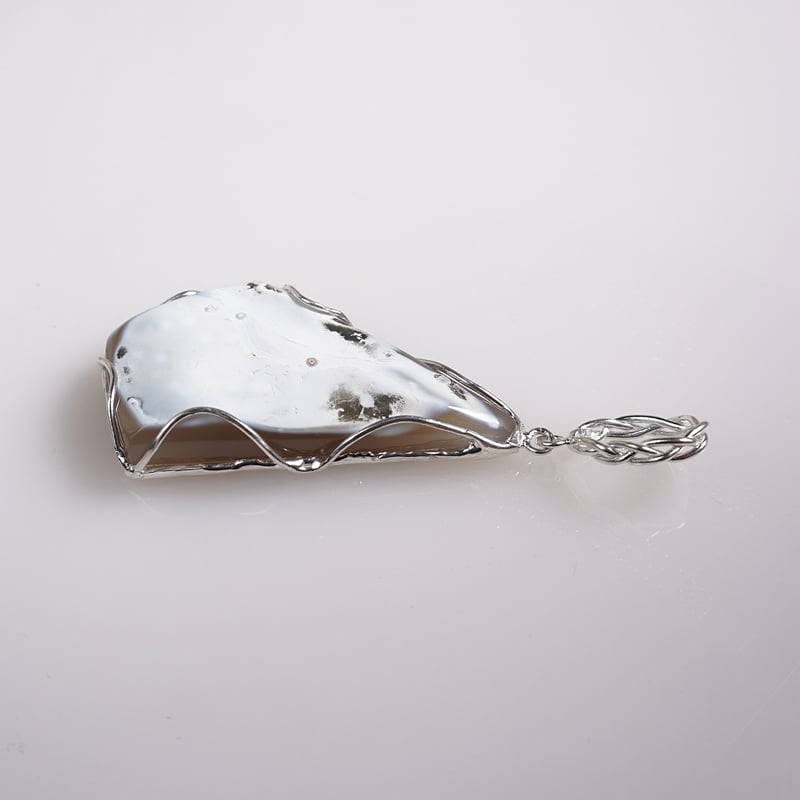 silver 風化メノウ ペンダントトップ | 鋳金工房