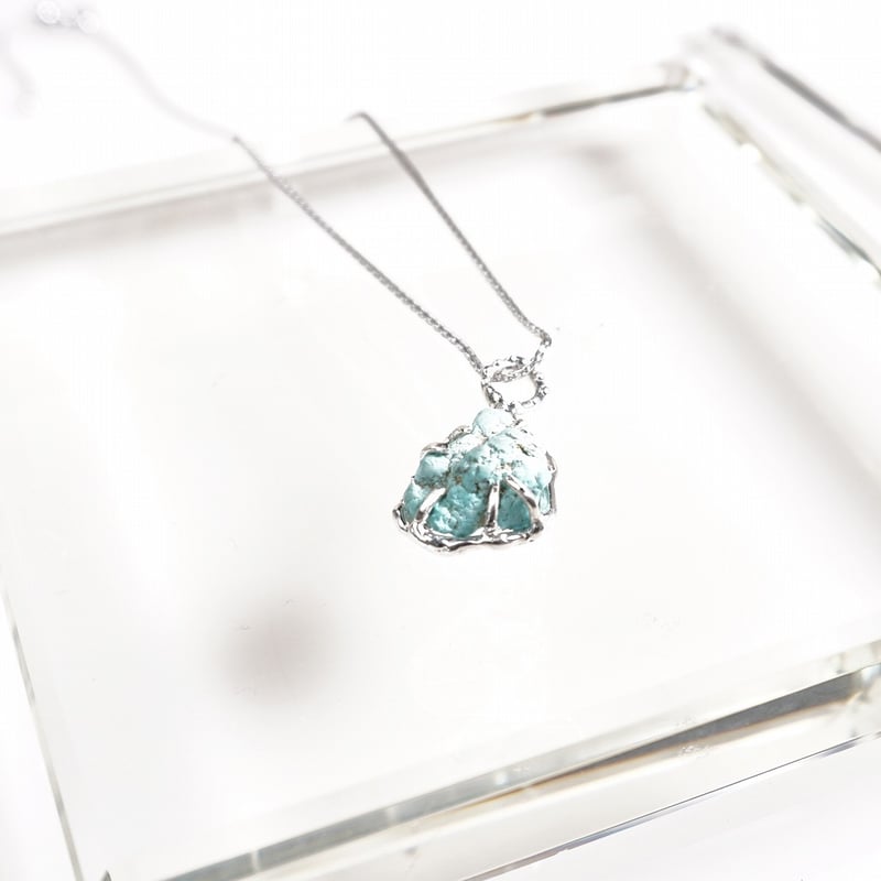 silver 母岩付きトルコ石 ペンダントトップ | 鋳金工房