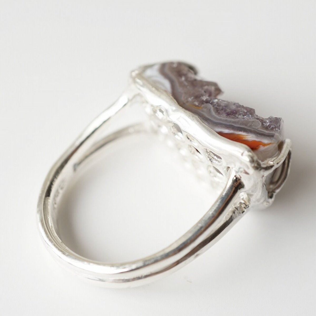 silver 結晶メノウ 指輪 | 鋳金工房