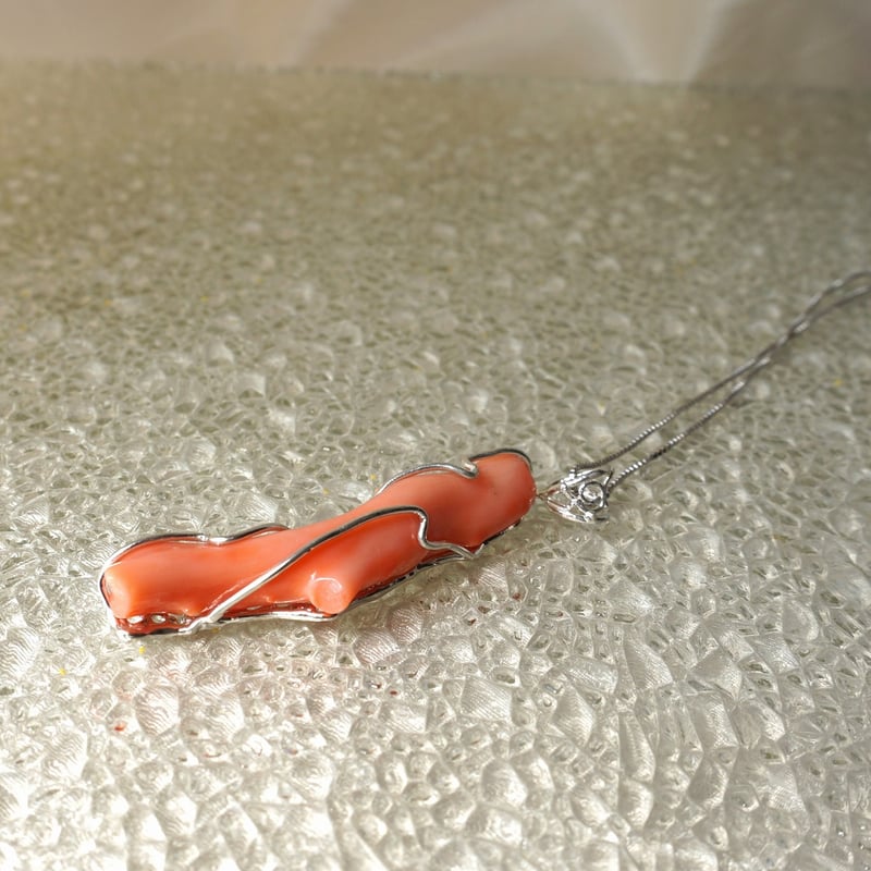 珊瑚　ペンダントトップ silver 枝珊瑚のペンダントトップ | 鋳金工房